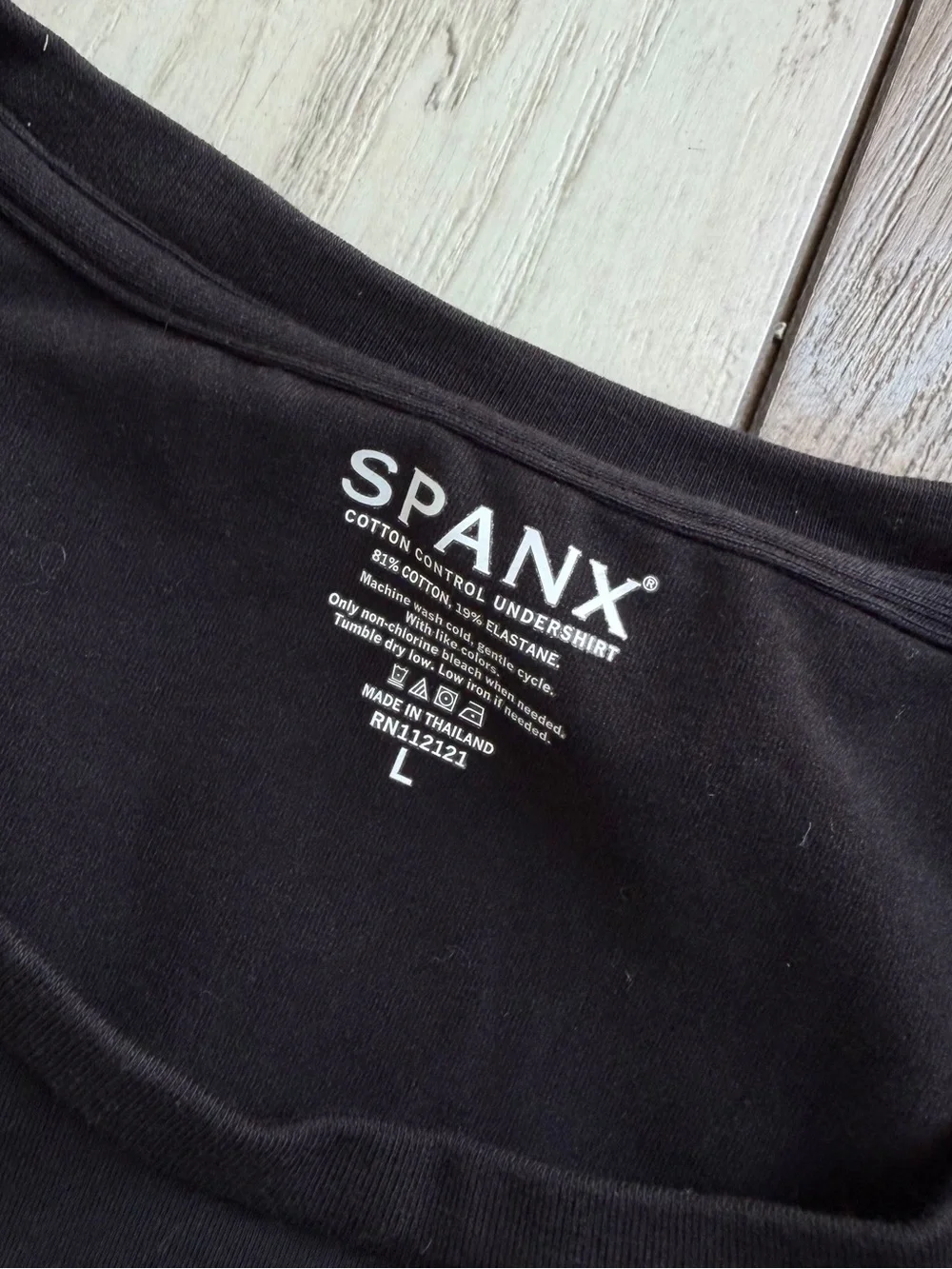 Spanx Men's Sculpt Cotton Spandex Crew Neck Undershirt.
